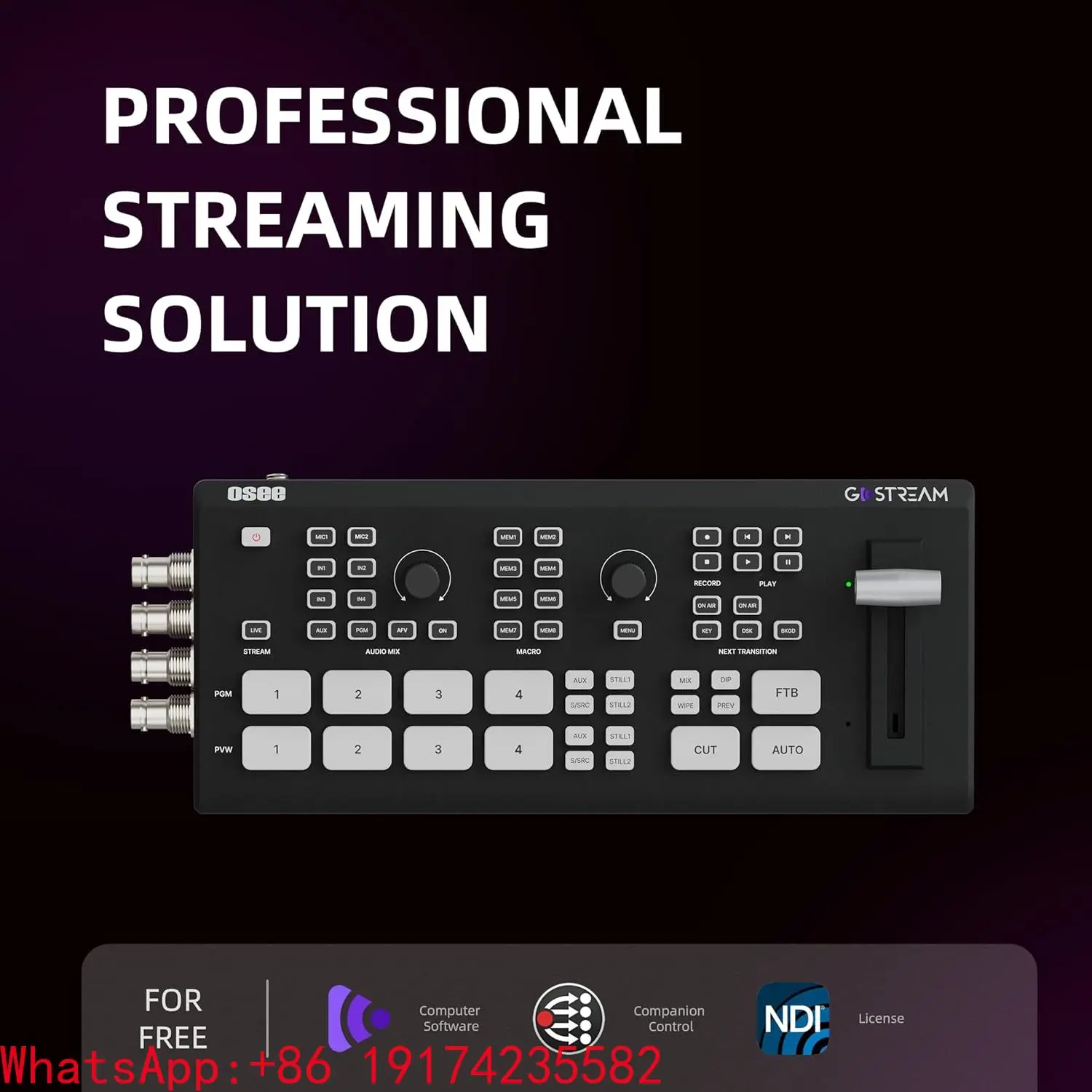 Osee GoStream Duet Multiple Camera SDI And HD MI Live Stream Video Mixer Switcher With Switcher Kit