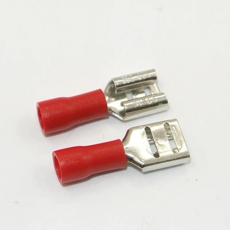 50/280pcs Female Crimp Terminals 2.8mm 4.8mm 6.3mm FDD MDD Insulated Spade Wire Connector Electrical Wiring Cable Plug