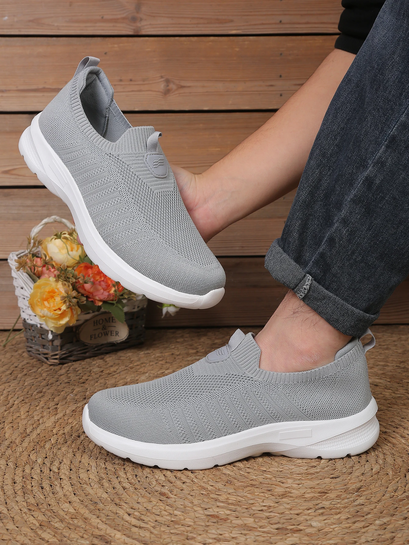 Herren Leichte Wanderschuhe Atmungsaktives Mesh-Obermaterial Gepolsterte Sohle Bequeme Freizeitschuhe für Männer – Detail 18