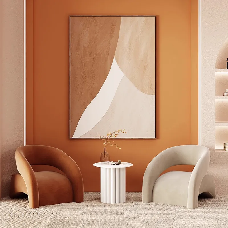 Light luxury single sofa chair living room balcony small apartment curved creative leisure chair special-shaped tiger chair
