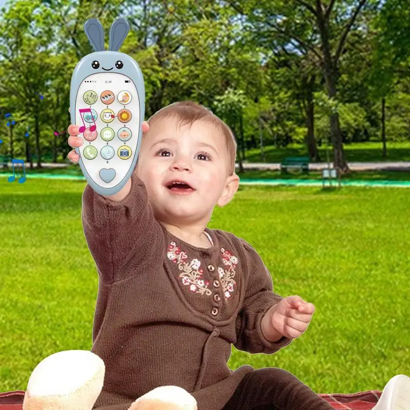 Kinder Spielzeug Telefon Kleinkind Handy und Kinder Telefon Spielzeug bunte musikalische Kinder spielen Telefon pädagogische Karotte geformt Spielzeug für früh