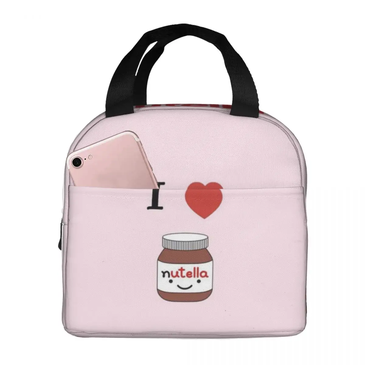 N-Nutellas Lunch Bag for School Waterproof Picnic Thermal Cooler Insulated Lunch Box Women Kids Tote Bags