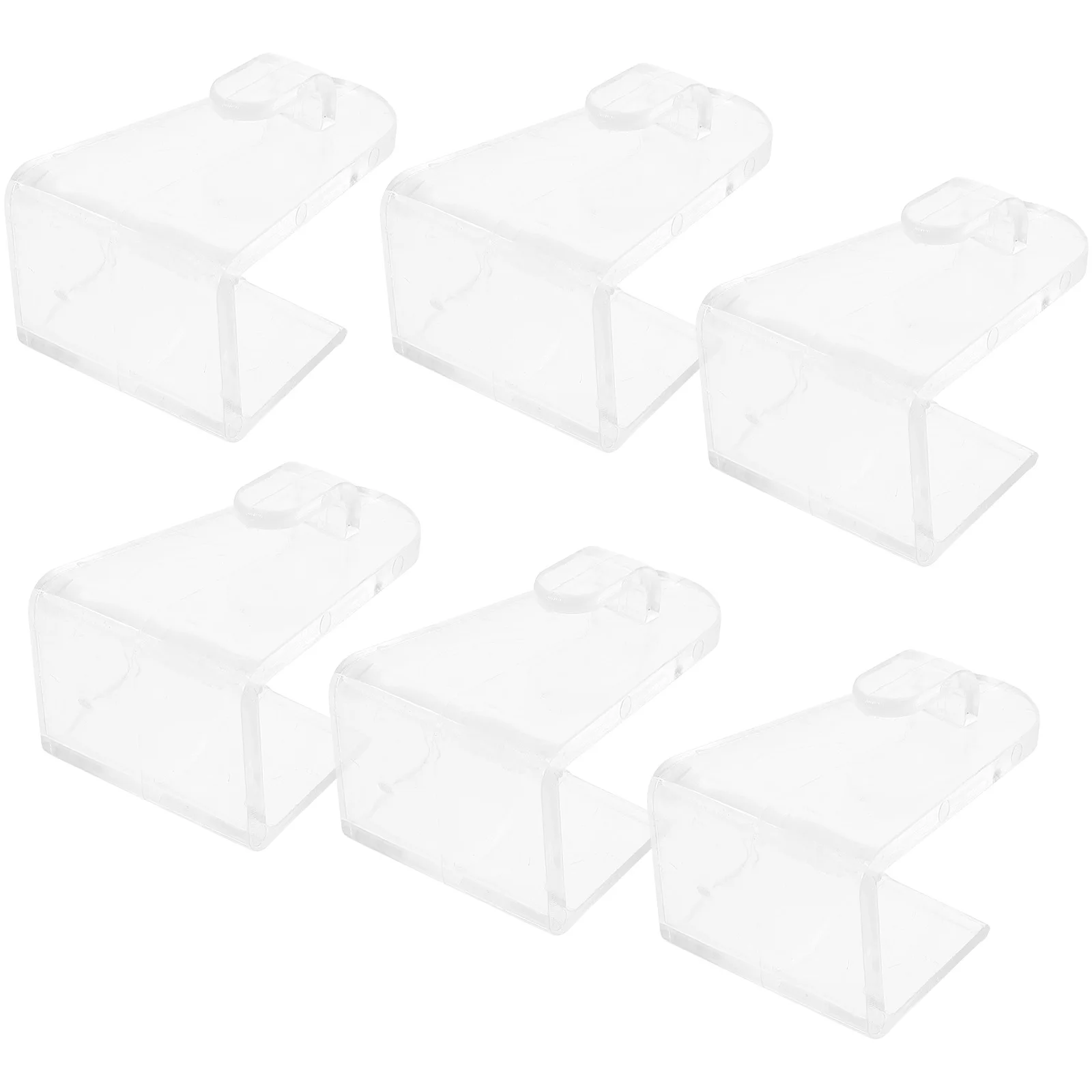 

6Pcs Curtain Installation F-Shape Brackets Plastic Mounting Bracket for Window Door Curtain Fixing Accessories
