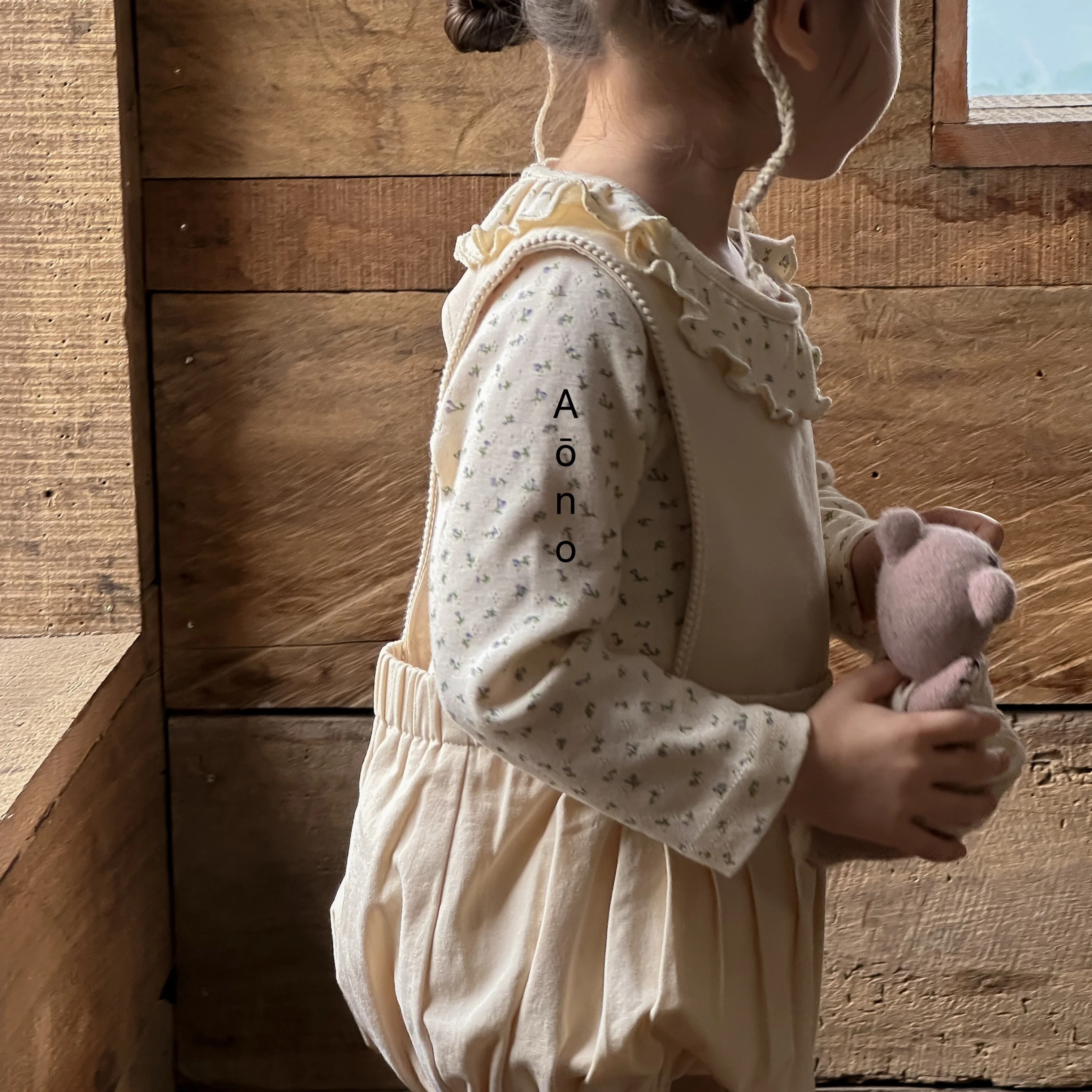 SeasonSea ربيع الخريف طفلة كشكش طوق الأزهار تي شيرت قميص قطني بكم طويل بلايز طفل ملابس داخلية غير رسمية بلوزة #6