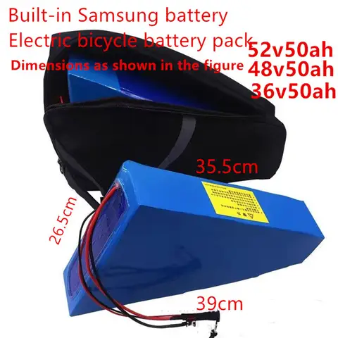 52V 48V 60V 72V Triangle Lithium Battery  30 40 50 60ah Huge Capacity 84v 3000W 21700-18650 Cell with 5A Charger