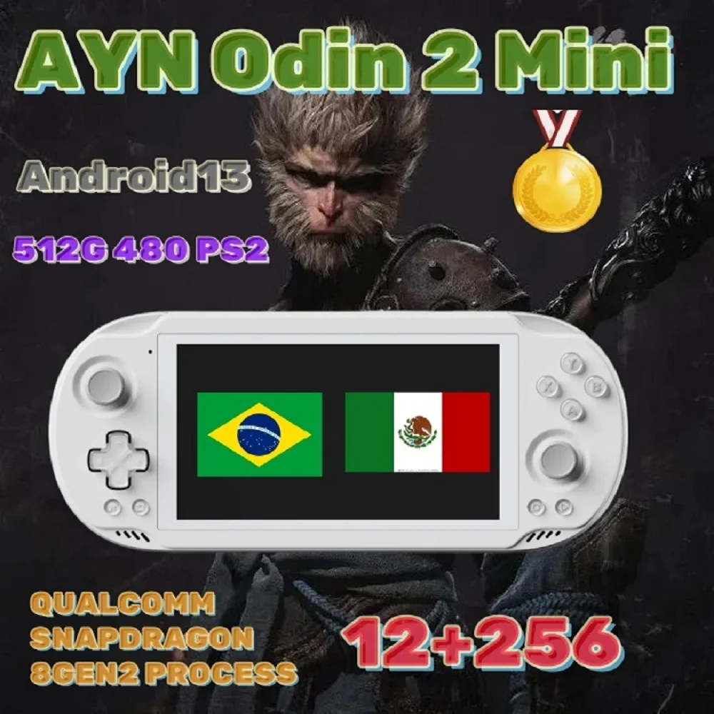 

Ayn Odin 2 Mini Retro Handheld Game Console Video Player 6 Inch Touch Screen Android13 12G+256G Wifi Bluetooth HD PSP PS2 Gift