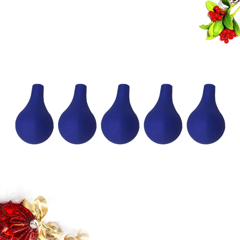 

5 Pcs Light Bulb Pipe Drip Pipettes Blue Suction Ball Dropper Replacement for Silicone Cap