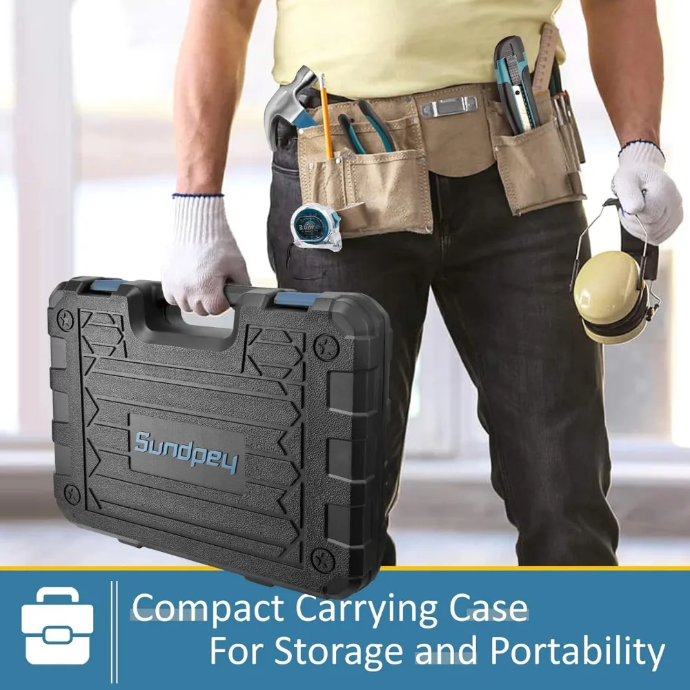 مجموعة أدوات منزلية مكونة من 148 قطعة مع حافظة ومفك براغي وتقاطع وكماشة ومفتاح ربط وجهاز قياس الجهد الكهربائي لمشاريع DIY #3