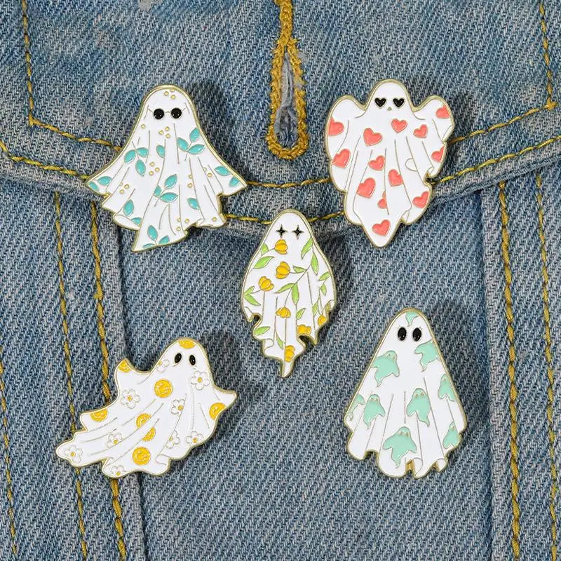 Broches de fantasma espeluznante de Halloween personalizados, insignias de solapa, joyería divertida de dibujos animados, regalo para niños, amigos, alfileres esmaltados Boo-tiful