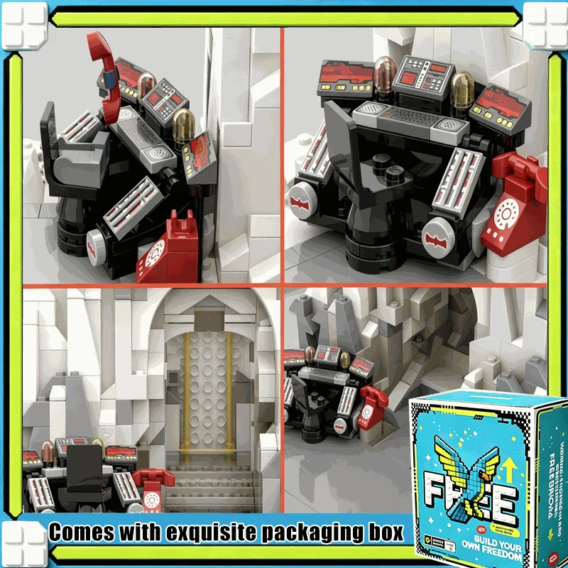 800PCS Cave Hideout And Classic Convertible Car Model Custom Building Blocks DIY Creative Assembly Puzzle Toy Desk Display Gift