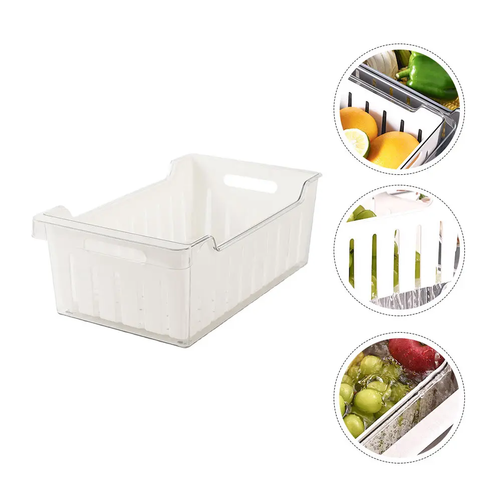 

1Set Storage Box Double-Layer Large Capacity Food Storage Refrigerator Organizer Preservation Container Preservation Box