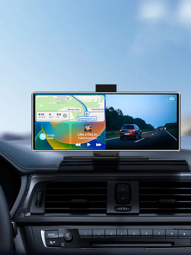 Nieuwe Universele 11.26 ''Carplay, 4K DVR Draadloze Carplay, Touchscreen, 1920*720 HD Display Kaartnavigatie, Dual Camera Auto Speler - afbeelding 2