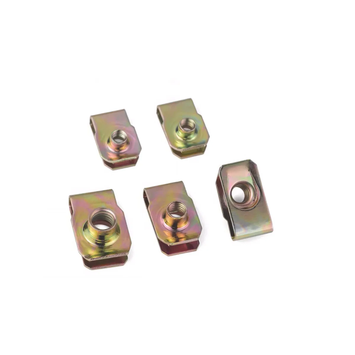 B-Type Leaf Spring Nut Coated With Color Zinc Clamp Card Spring Insert/Screw Fastener Clip M4M5M6M8M10