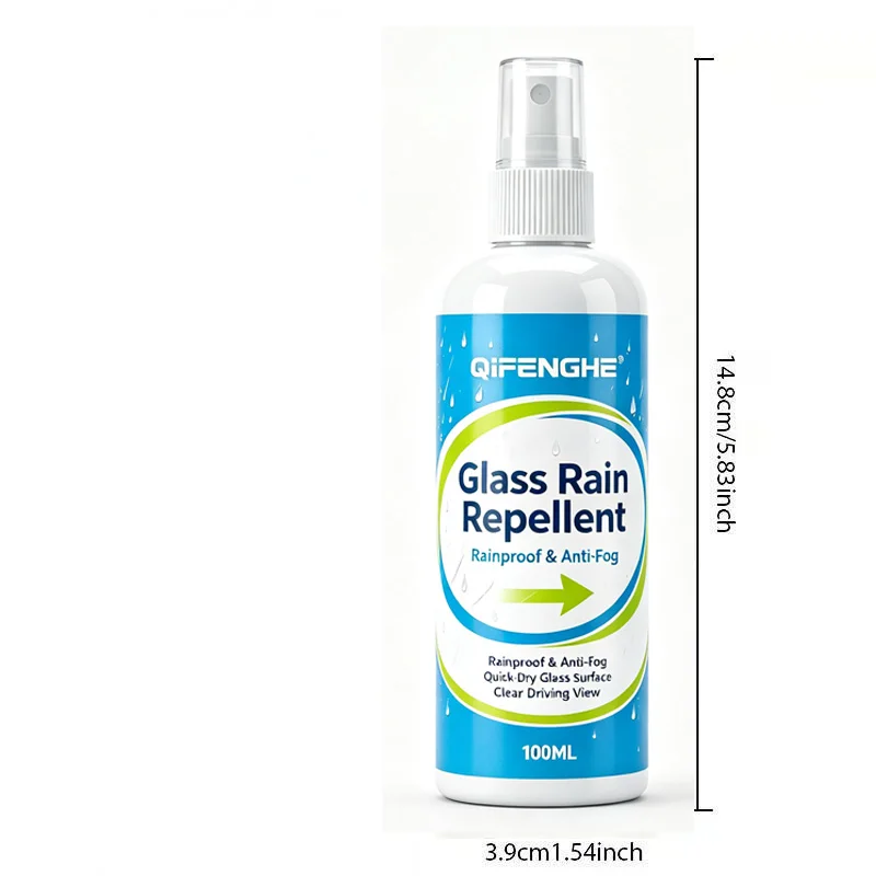 100ML Car Glass Rainproof Anti-Fog Spray Windshield Water Repellent Hydrophobic Coating Auto Window Mirror Care Cleaning Spray