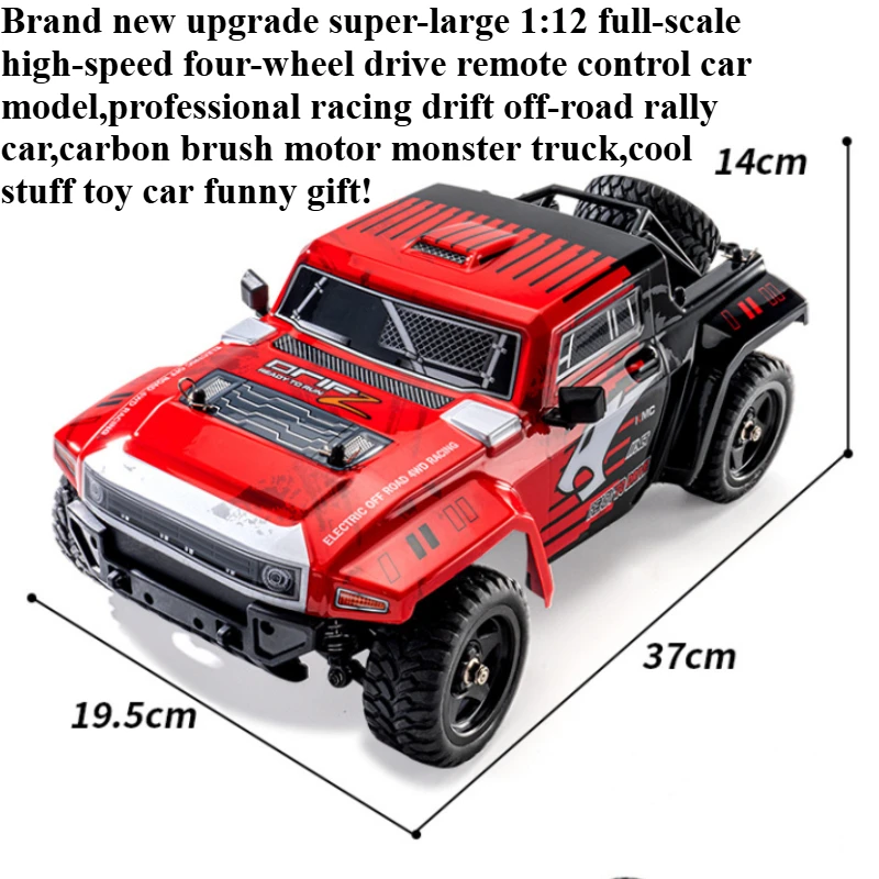 Cool Stuff Toy Car Funny Gift-Hot 1:12 Full-scale High-speed 4WD Rc Truck,Gyroscope Off-road Rc Cars,Monster Truck,Toys for Boys