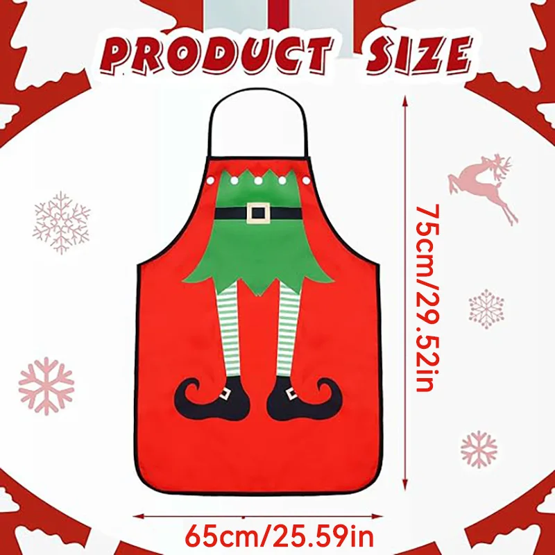 Tablier de noël nouveau style, imperméable et résistant à l'huile, cadeau de noël, tablier décoratif créatif et amusant