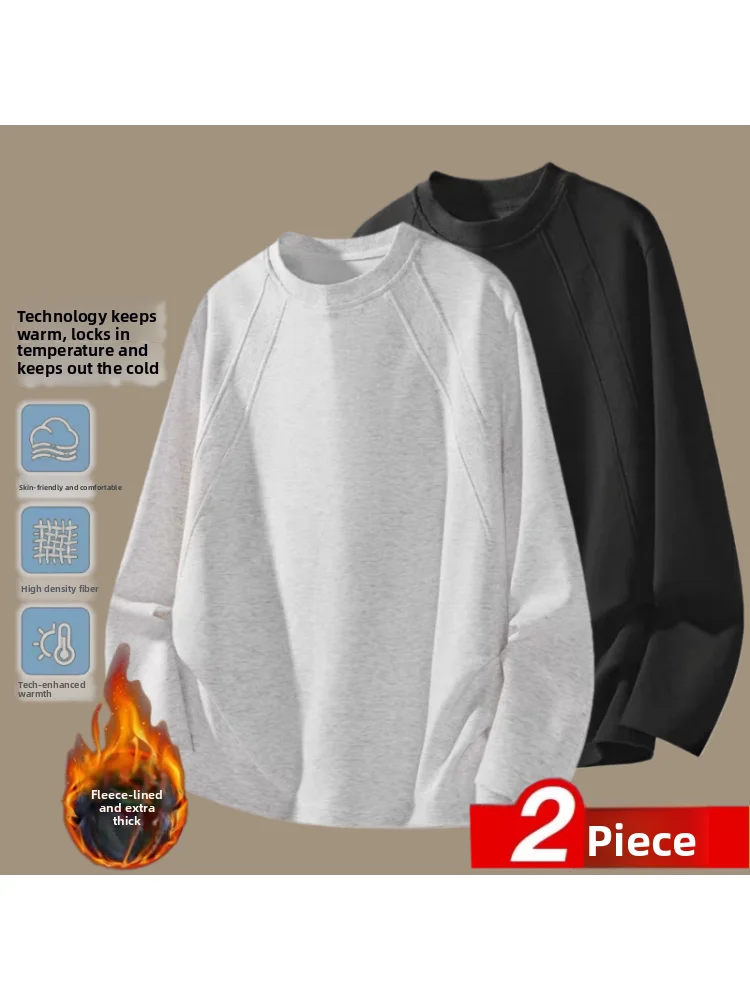 

Loose Long Sve round Ne Sweatirt ex Autumn 2025 Yuzhao Lin Heavyweight T-irt Casual Sle Polyester Fiber