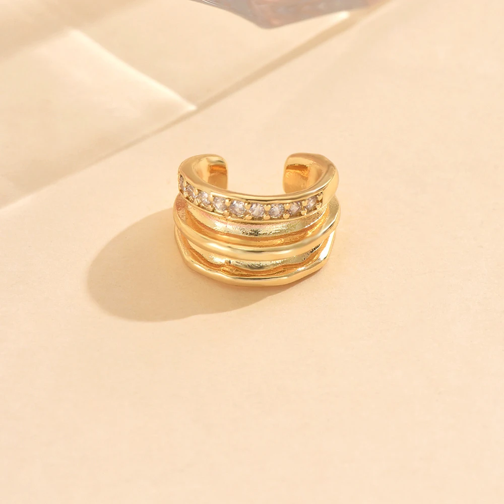 1PC Stainless Steel Gold Color Ear Clip Earrings For Women Creative Simple Punk Ear Cuff Non-Piercing Earrings Trend Jewelry - view 6