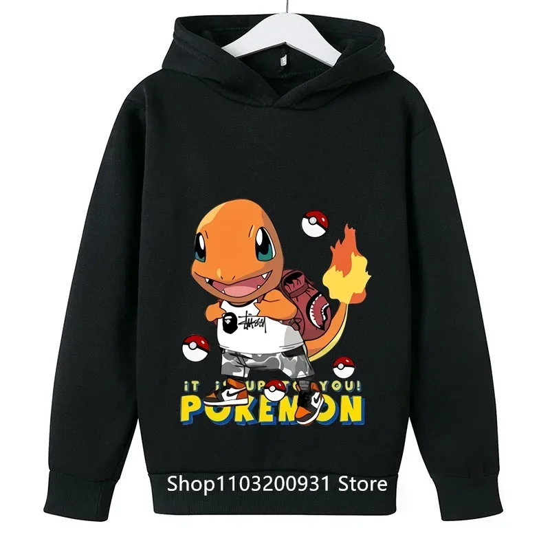 Children'S Sweatshirt Pokemon Brand Clothing Baby Boys Girls Long Sleeve Pullover Toddler Sweater Autumn Pikachu Clothes Kids