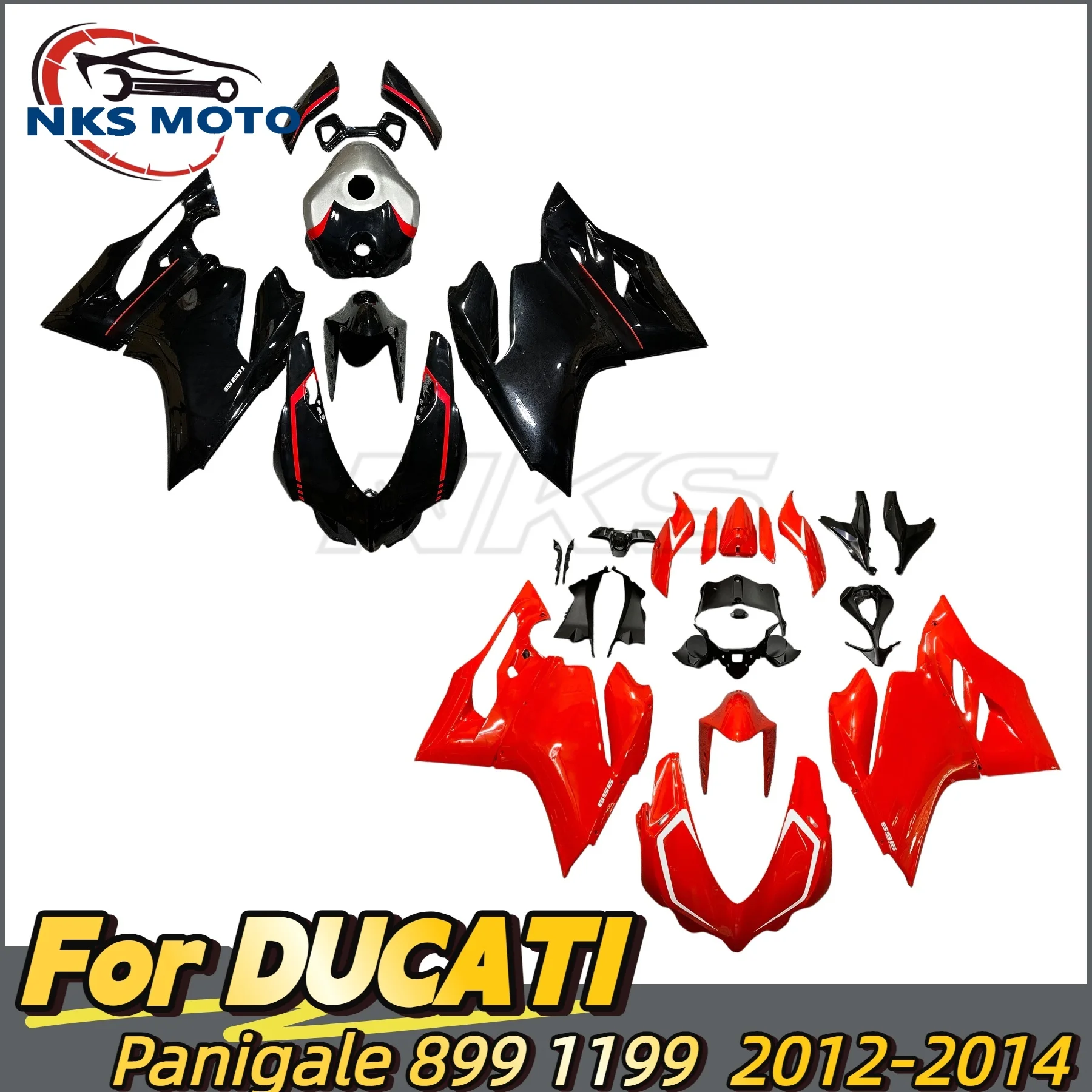 

Injection New ABS Motorcycle Full Fairings Kit Fit For Ducati 899 1199 Panigales 2012 2013 2014 12 13 14 Bodywork Set Red White