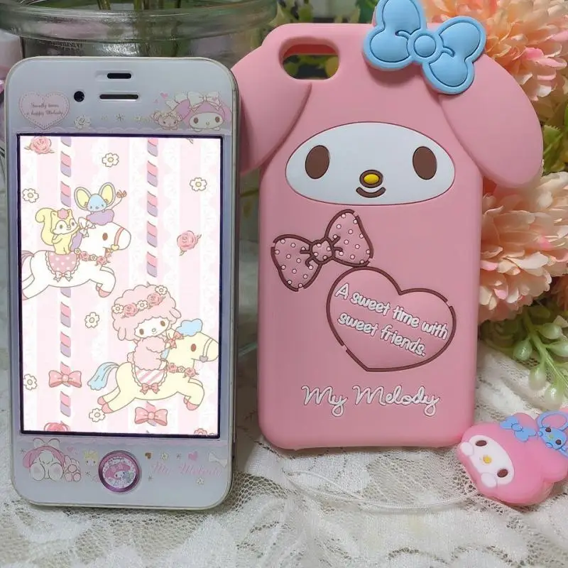 

Подходит для Iphone Sanrioed Mymelody мобильный телефон Case Ins Kawaii, пленка для экрана, стикер со сканером отпечатков пальцев, защитный чехол, подарок