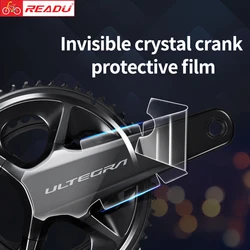 Racefiets Crank Beschermfolie Koolstofvezel Universele Crank Guards Beschermende Film Anti-Collision Road Fiets Crank Stickers