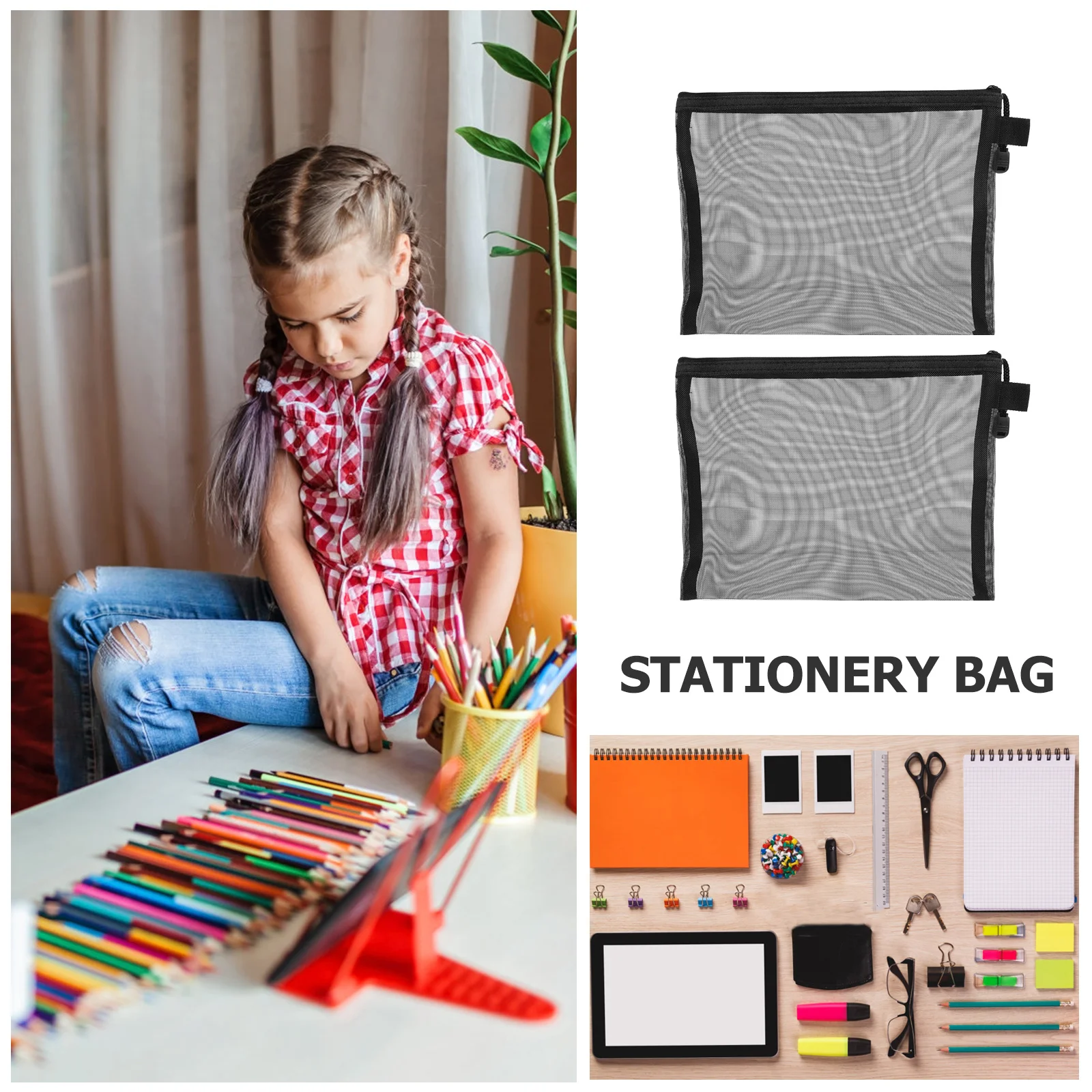 15 Stück Make-up-Reise-Organizer-Tasche, atmungsaktives Netz, Reißverschlusstaschen, Bleistiftaufbewahrung, kleine Taschen für den täglichen Geschäftsreisen, Urlaub