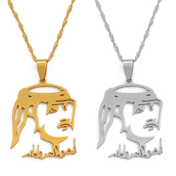 Anniyo New Qatar Country Pendant Necklaces for Women Men Gold Color & Stainless Steel Jewelry of The Qatar #030321