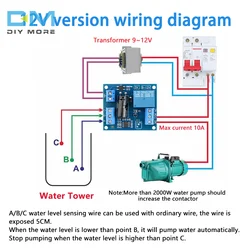 Automatic Water Level Control Switch Module DC12V Liquid Sensor Switch Solenoid Valve Motor Pump Automatic Control Relay Board