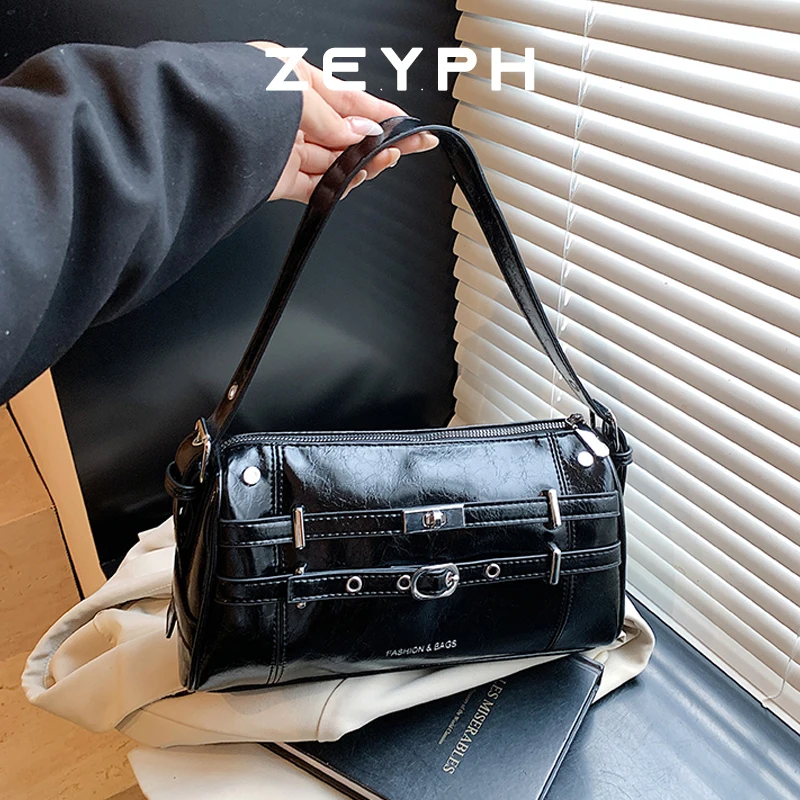 

Zeyph Belt Design Small PU Leather Shoulder Bags for Women 2025 Korean Fashion Crossbody Bag Lady Handbags and Purses