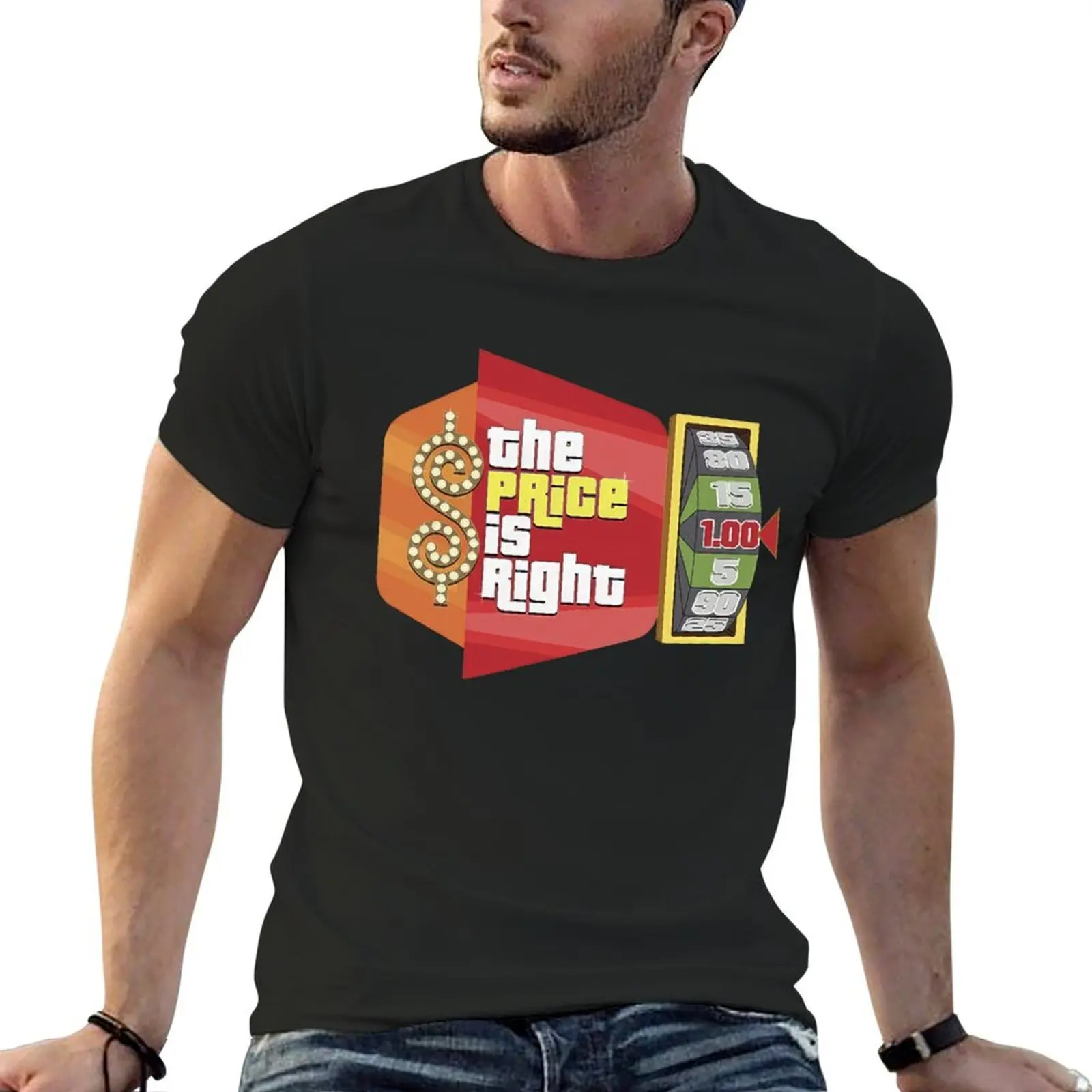 Retro The Price Is Right Game Show T-shirt blacks customizeds customs oversized t shirt men