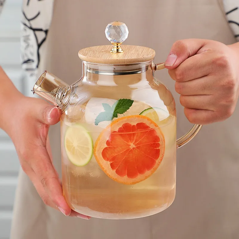 

Cold Kettle Glass Cold Kettle Glass Beads Bamboo Cover Household