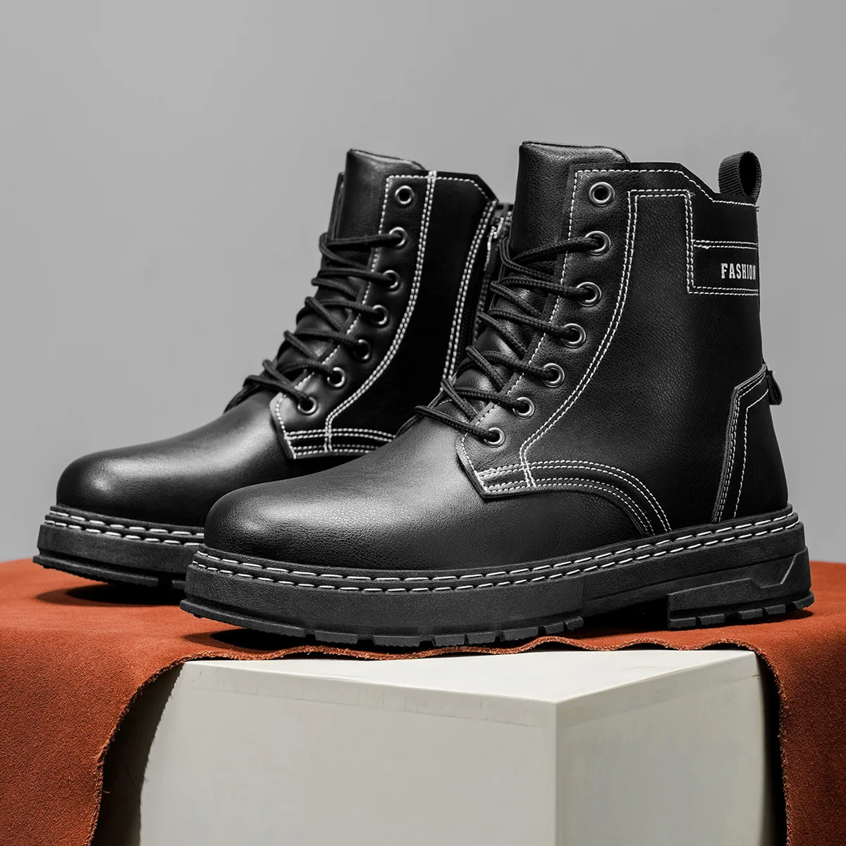 

Теплые мужские тактические ботинки на флисовой подкладке и утолщенные, мужская обувь, повседневная спортивная обувь, ботинки. Модный новый стиль, элегантное мы