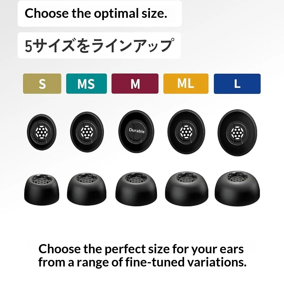 

Silicone Eartips for JVC EP-FX13 Spiral Dot ProSF Spiral Convex Concave Point Earplug Cover with Filter Screen