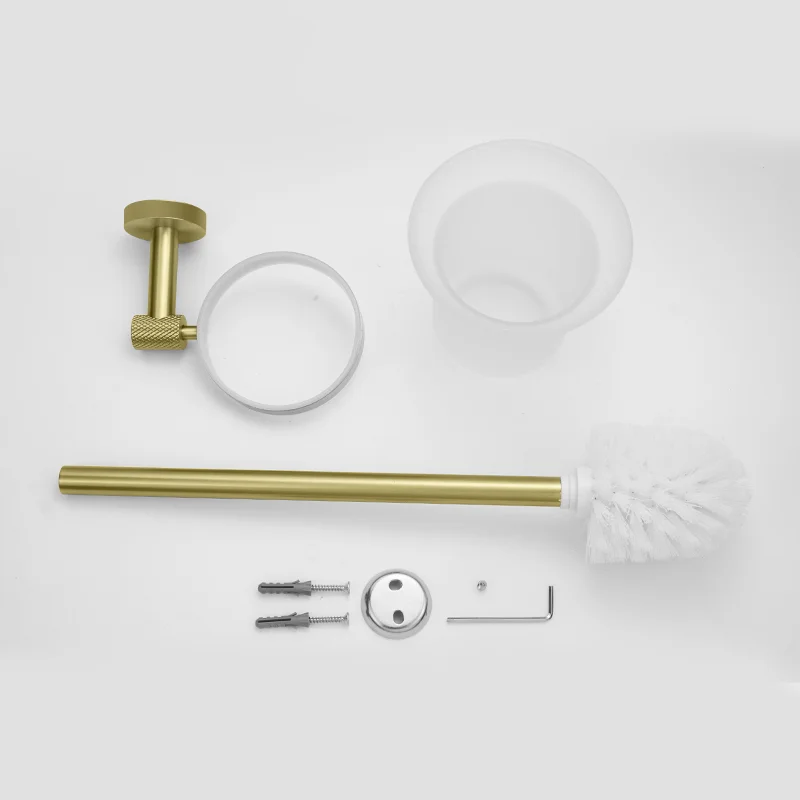 Golden Towel Rack Towel Bar Ring Brushed Gold Hardware Set Robe Coat Hook Toilet Tissue Paper Holder Bathroom Accessories Kit