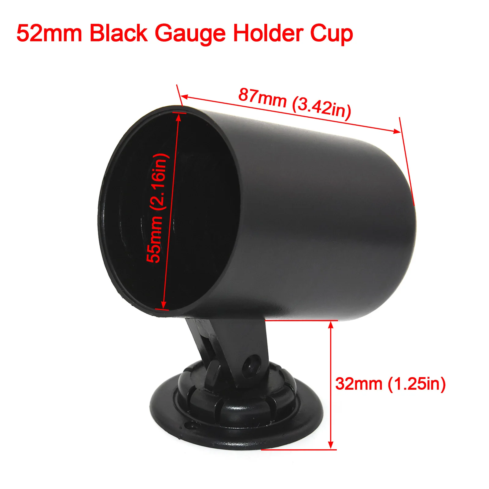 52mm/60/85mm Auto-Messgerätehalterung Schwarz Einzelner Messgerätehalter Doppel- und Dreifach-Messgerätehalterung Links-Rechts-Antriebshalterung für universelle Auto-Messgeräte – Detail 12