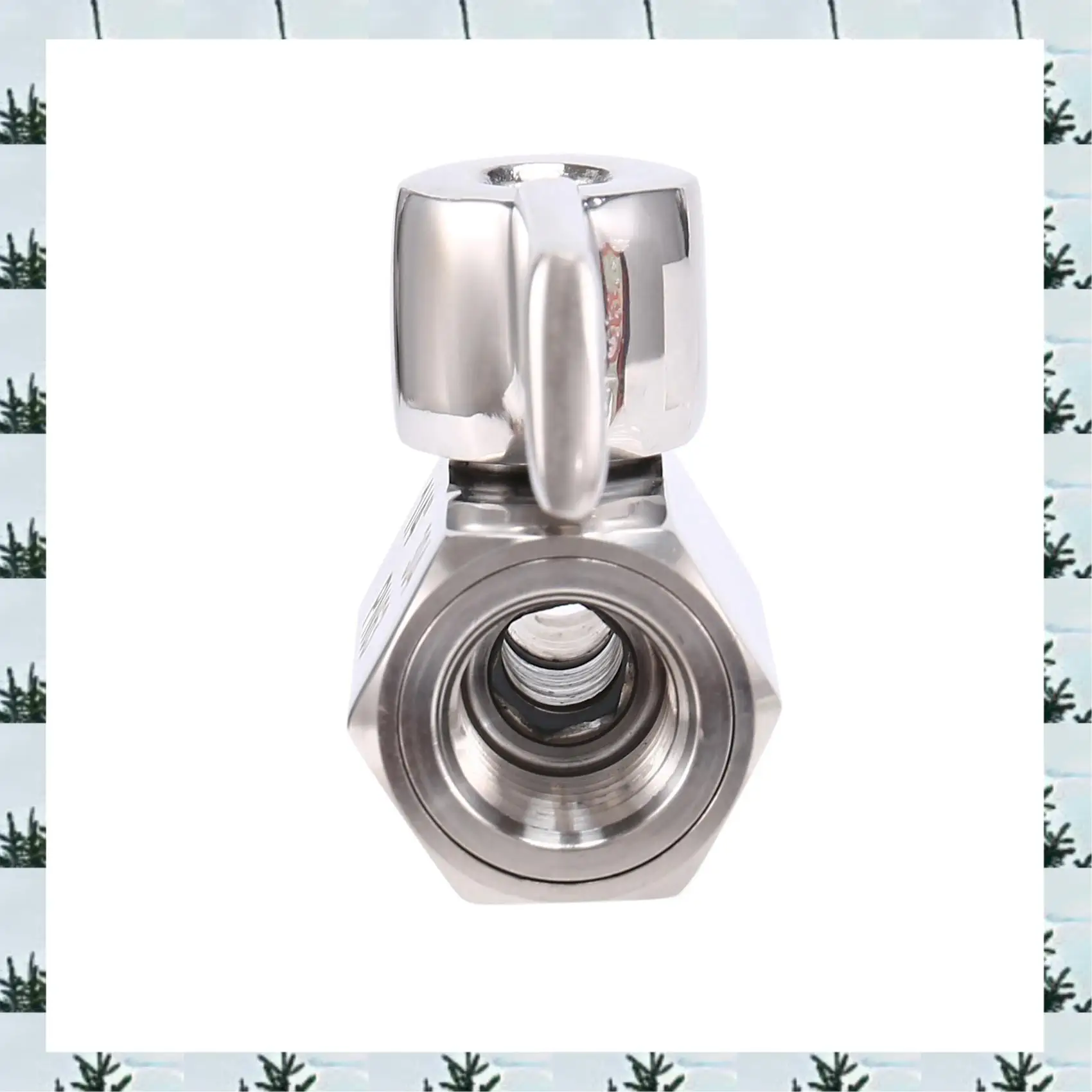 

ABLG 2X 1/4 дюйма Мини-шаровой кран из нержавеющей стали 304, внутренняя резьба NPT X с наружной резьбой NPT, запорный клапан