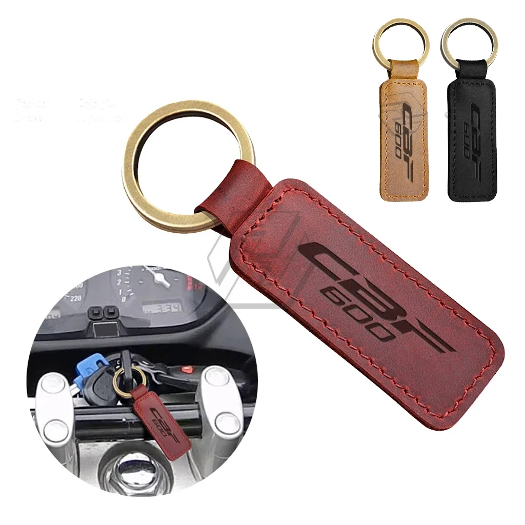 

For Honda CBF600 CBF600 Key Motorcycle Keychain Leather Keyring Pendant Decoration