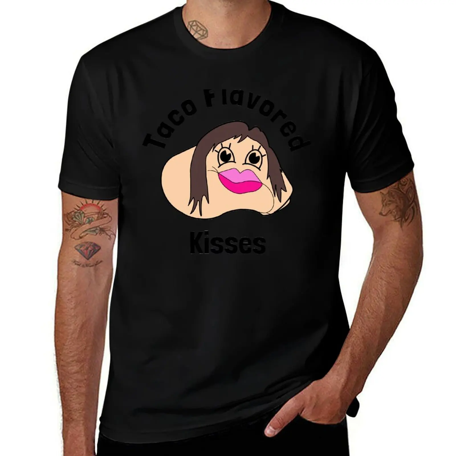 Camiseta con diseño de besos con sabor a taco, camiseta para todas las ocasiones