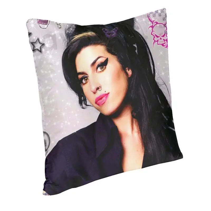 British Singer Amy Winehouse Cushion Covers Sofa Decoration Square Throw Pillow Case 40x40