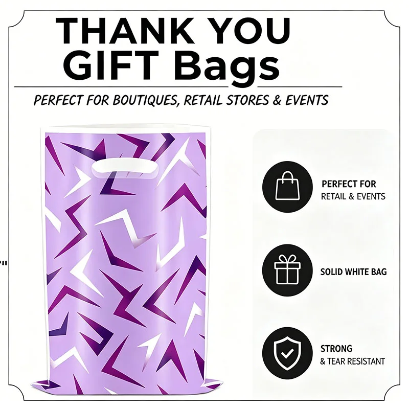 Kpop Popular Purple and Pink Gifts Bags for Celebrating Thank You Birthday Party in Packing Picnic Candy Cookie Perfect Gifts view 5
