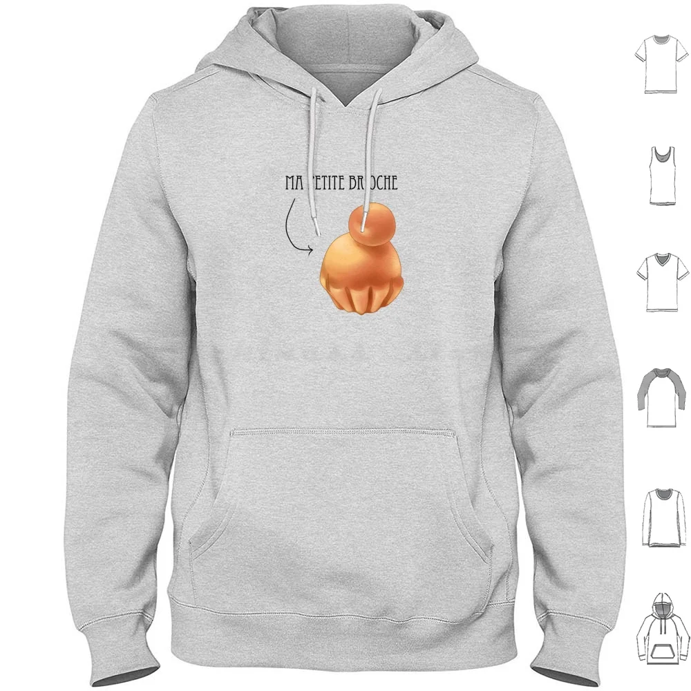 Sudadera con capucha Petite Brioche-My Little Sweet Bread French Lovers, de algodón, manga larga, Francia, pan francés, brioche, divertida, para amantes de la pequeña Francia