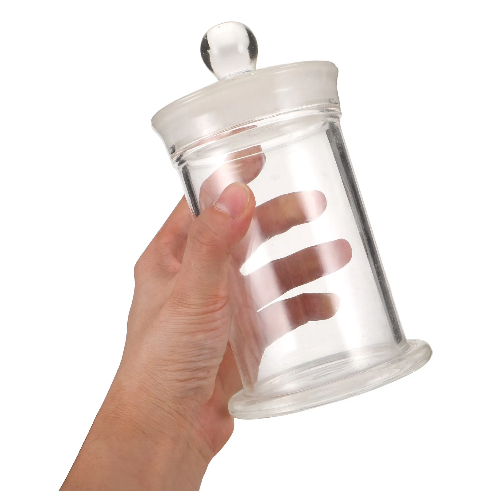

Thickened High Borosilicate Glass Specimen Bottle Seal Lid 5.31x2.95 Lab Glassware for Experimental Sample Storage