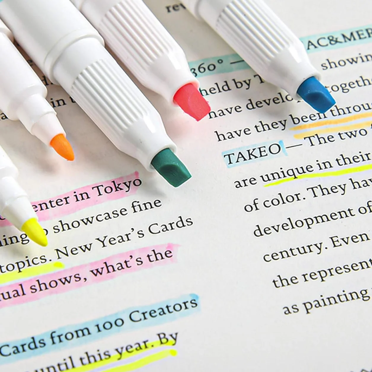 25-teiliges Set Doppelseitiger Textmarker mit Breiten und Feinen Spitzen für Kunst, Schreiben, Notizen, Büro und Schule – Detail 2