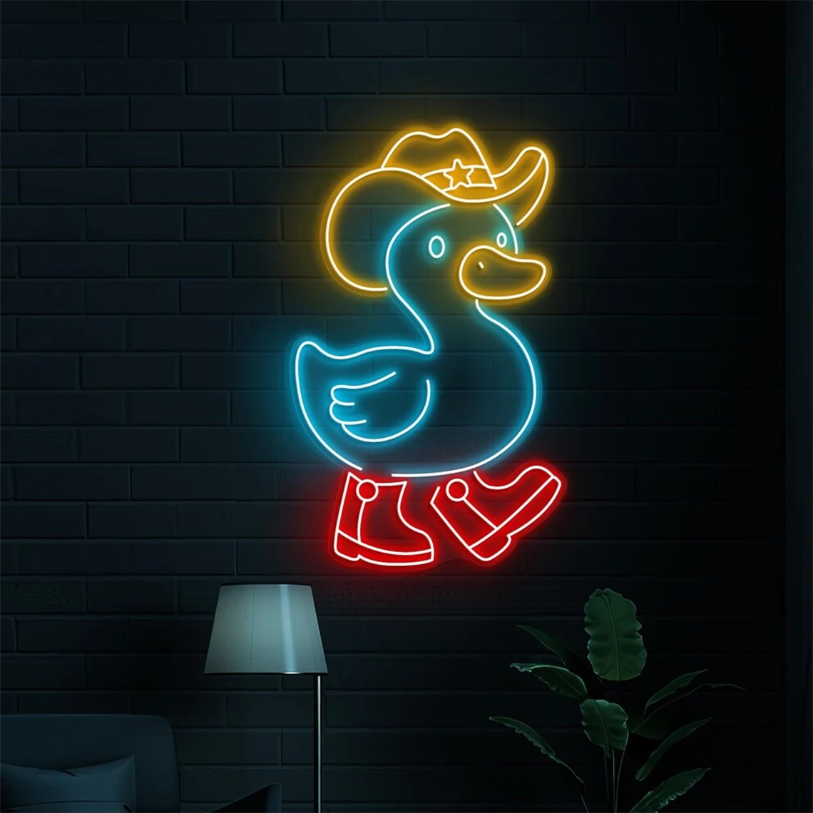 

Cute Cowboy Duck Neon Sign Cowboy Duck Sign Duck Wall Decor Animal Shop Wall Art Nursery Room Wall Decor Kids Room Decor