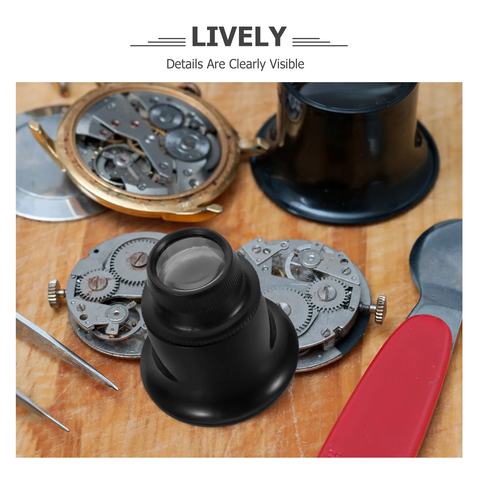 5Pcs 20X High Definition Hands-Free Loupe Magnifier Headset for Watch Repair Jewelry Inspection Micro Movement Examination Bench