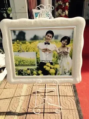 European iron oil painting frame photo frame floor stand display rack poster frame photo bracket wedding easel