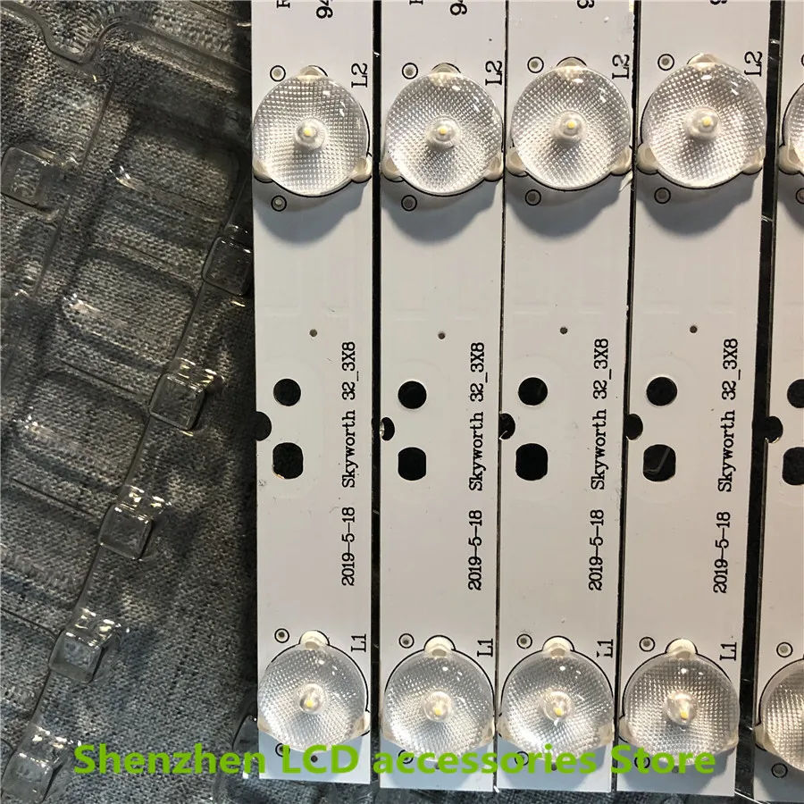 36 개/몫 FRO SKYWORTH 32_3X8 모니터 패널 SH32MJE8MY3024000235 8LEDs 595mm 100% 새로운