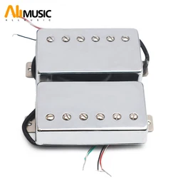 Alnico 2 Humbucker Guitar Pickup 4 Coil Cable 7.5k/8.6k/15k Coil Splitting with Brass Cover Alnico II Pickup for LP Guitar