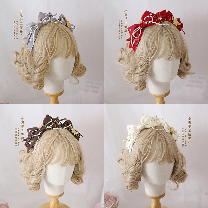 

Sweet Cool Multi-colored Lolita Goth Headband Gray Sweet LO Mother KC Irregular Hair Accessories Headgear Hairpin Headband Women
